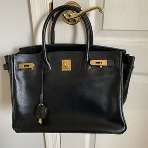 Vintage Black Birkin style